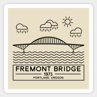 Fremont Bridge Portland Magnet